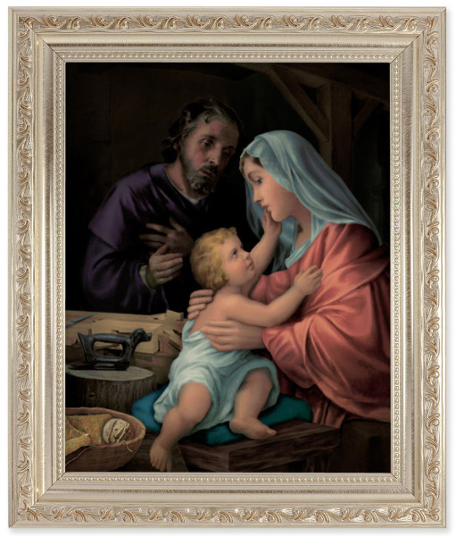 Holy Family In Joseph's Workshop 8x10 Framed Print Under Glass - #164 Frame