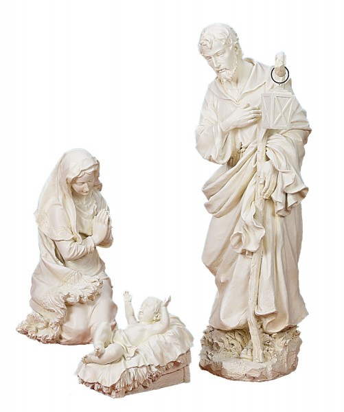 Holy Family Ivory Nativity Set - 38&quot;H - White