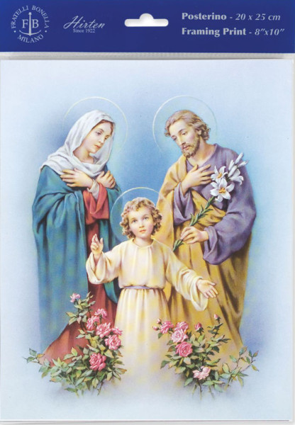 Holy Family Print - Sold in 3 per pack - Multi-Color