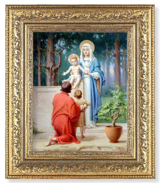 Holy Family with St. John the Baptist 8x10 Framed Print Under Glass - #115 Frame