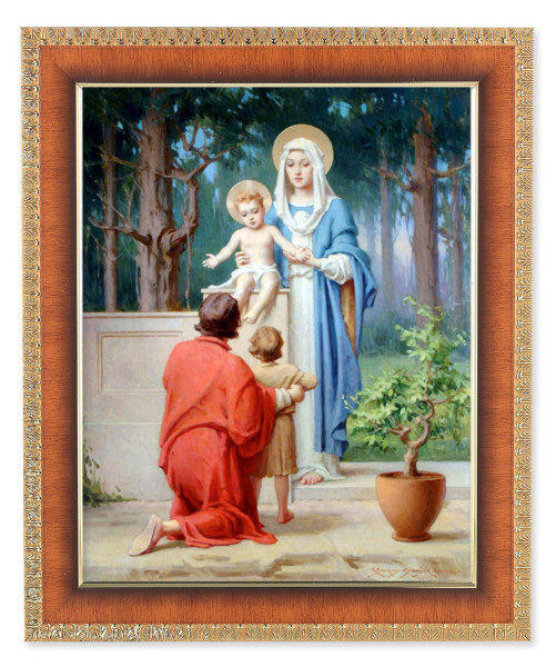 Holy Family with St. John the Baptist 8x10 Framed Print Under Glass - #122 Frame
