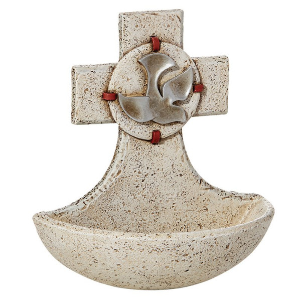 Holy Spirit 5&quot; Holy Water Font - Full Color