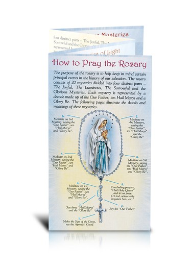 How To Pray the Rosary Folding Pamphlet - Packs of 10 - Multi-Color
