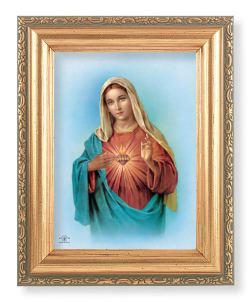 Immaculate Heart of Mary 4x5.5 Print Under Glass - Full Color