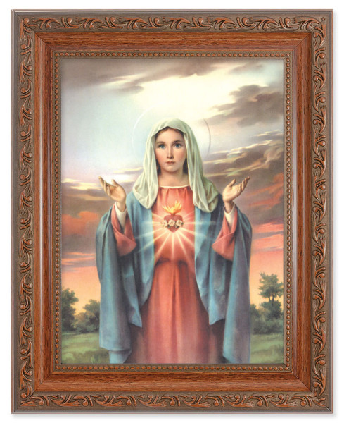 Immaculate Heart of Mary 6x8 Print Under Glass - #161 Frame