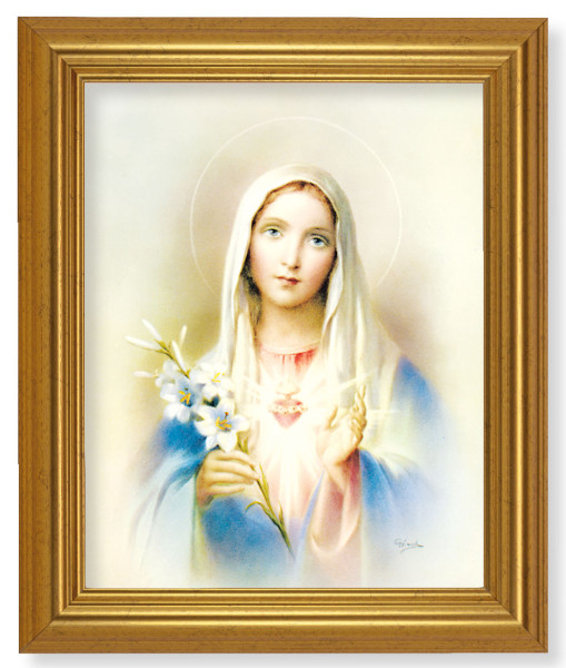 Immaculate Heart of Mary 8x10 Framed Print Under Glass - #110 Frame