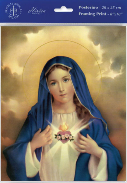 Immaculate Heart of Mary Print - Sold in 3 per pack - Multi-Color