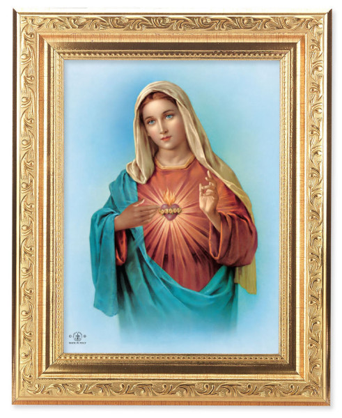Immaculate Heart of Mary by Bonella 6x8 Print Under Glass - #162 Frame