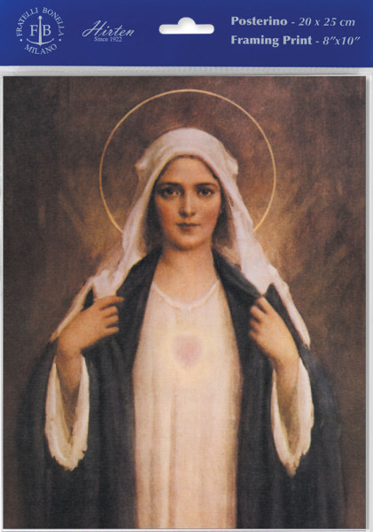 Immaculate Heart of Mary by Chambers Print - Sold in 3 Per Pack - Multi-Color