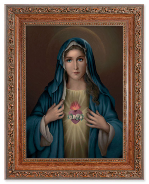 Immaculate Heart of Mary by Simeone 6x8 Print Under Glass - #161 Frame