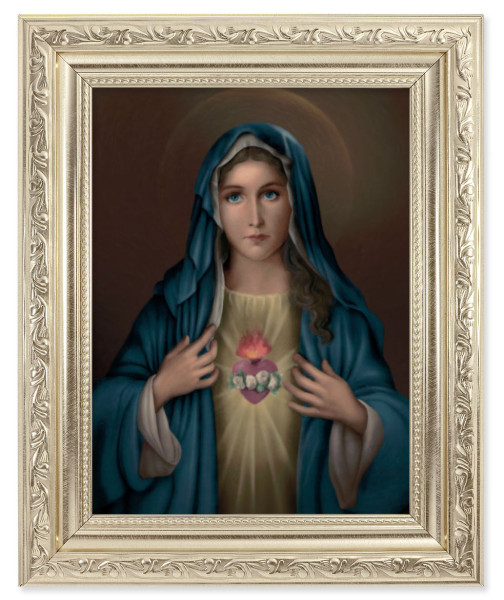 Immaculate Heart of Mary by Simeone 6x8 Print Under Glass - #163 Frame