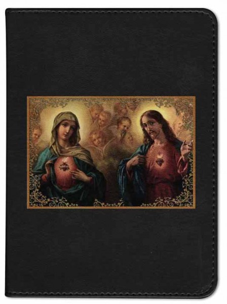 Immaculate Heart Sacred Heart Catholic Bible  - Black