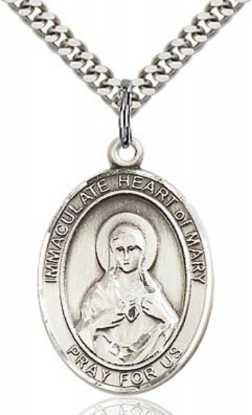 Immaculate Heart of Mary Medal - Sterling Silver