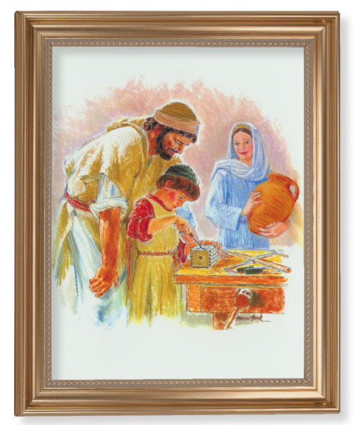 Jesus the Carpenter by Hook 11x14 Framed Print Artboard - #129 Frame