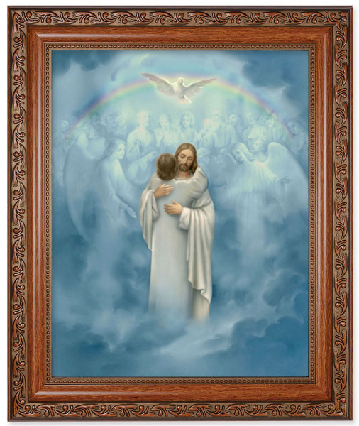 Jesus' Embrace at Heaven's Gate 8x10 Framed Print Under Glass - #161 Frame