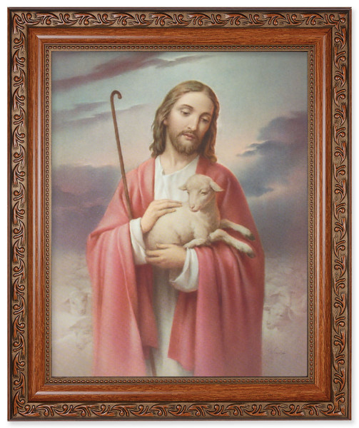Jesus the Good Shepherd 8x10 Framed Print Under Glass - #161 Frame