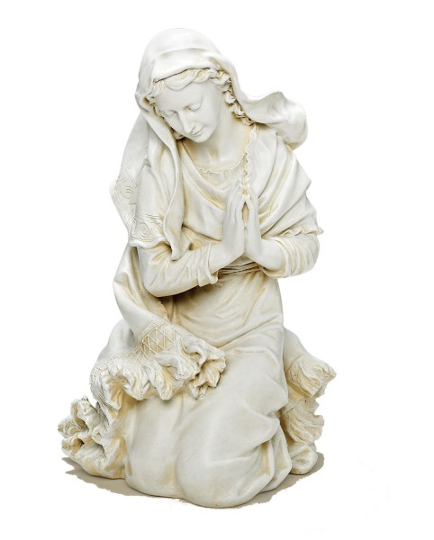 Kneeling Mary Statue - 38&quot; H - Ivory