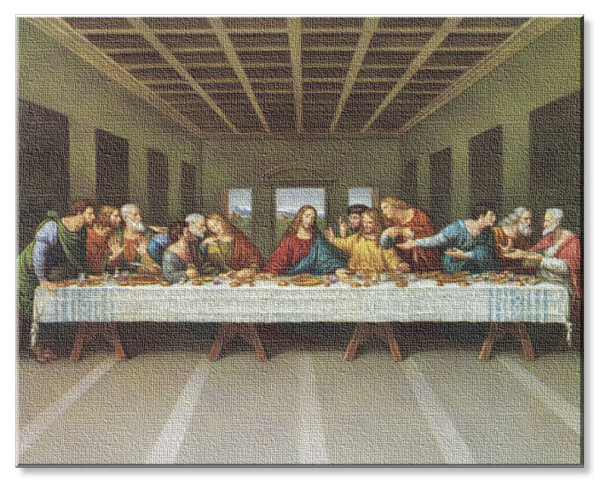 Last Supper 8x10 Stretched Canvas Print - Full Color