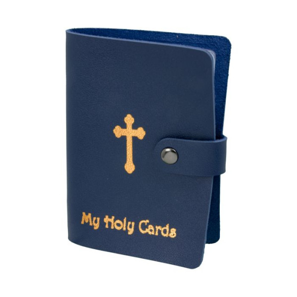 Holy Card Organizer For Prayer Cards - Navy Blue