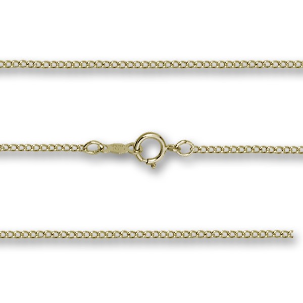 Lite Curb Chain Sterling Silver, Gold Filled, 14K Options - 14K Solid Gold