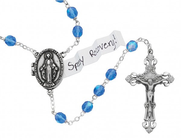 Locket Rosary in Blue - Blue