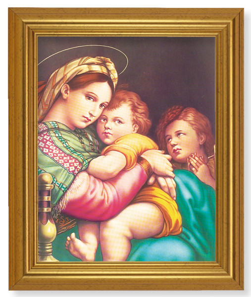 Madonna and Child with Saint Gabriel 8x10 Framed Print Under Glass - #110 Frame
