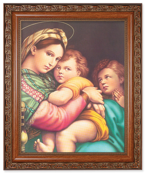 Madonna and Child with Saint Gabriel 8x10 Framed Print Under Glass - #161 Frame
