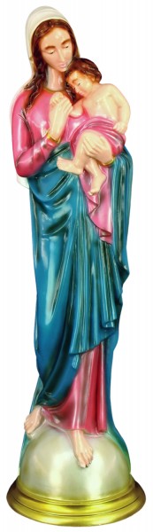 Plastic Madonna and Child Statue - 24 inch - Full Color