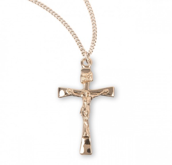 Maltese Crucifix Necklace with High Polish Finish - Gold Plated