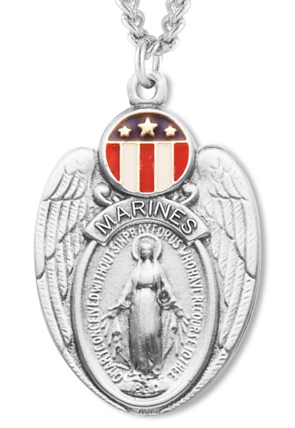 Mary Marine Medal Sterling Silver - Sterling Silver