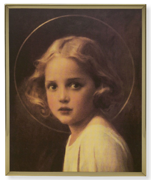 Mary Most Holy Gold Frame 8x10 Plaque - Full Color