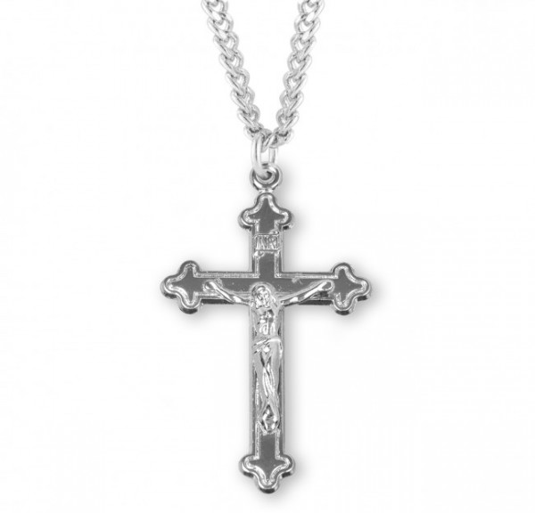 Men's Outlined Crucifix Medal Sterling Silver - Sterling Silver