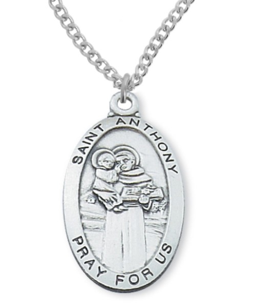 Men's St. Anthony Medal Sterling Silver - Silver