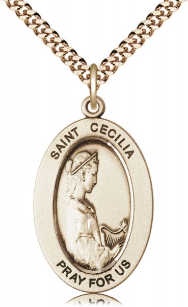 Women's St. Cecilia of Musicians Necklace - Gold Filled