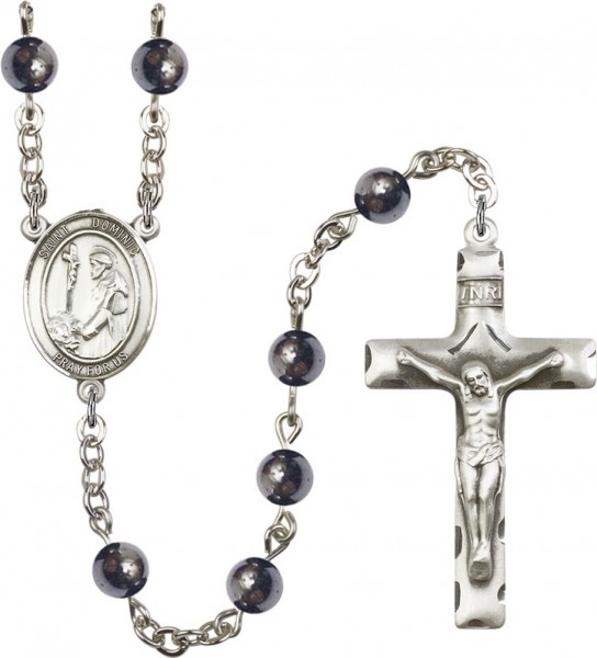 Men's St. Dominic Rosary in Silver-Plate 7 Color Options - Gray