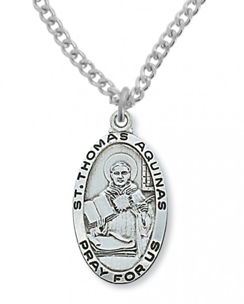 Men's St. Thomas Aquinas Medal Sterling Silver - Silver