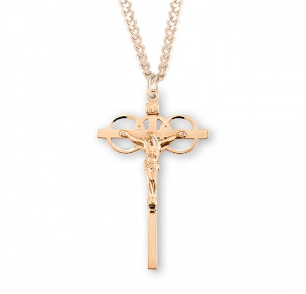 Men's Wedding Crucifix Necklace - Gold Plated