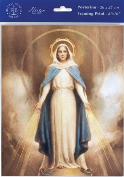 Miraculous Mary Print - Sold in 3 per pack - Multi-Color