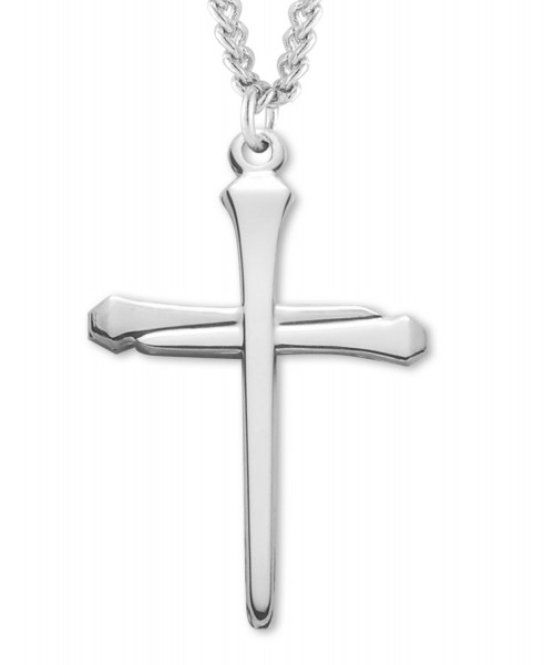 Nail Cross Pendant Sterling Silver - Sterling Silver
