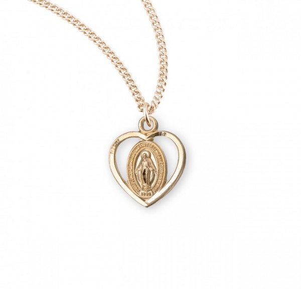 Open Heart Miraculous Pendant 4 Styles - Gold Plated