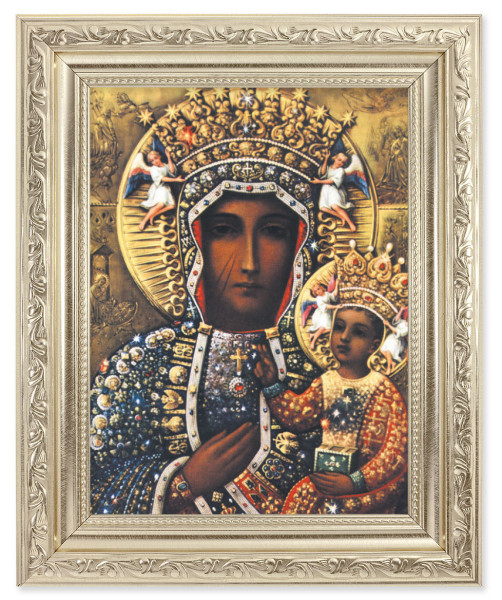 Our Lady of Czestochowa 6x8 Print Under Glass - #163 Frame