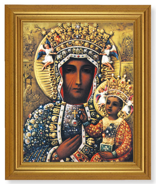 Our Lady of Czestochowa 8x10 Framed Print Under Glass - #110 Frame