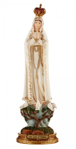 Our Lady of Fatima 12 Inches High Statue - Full Color