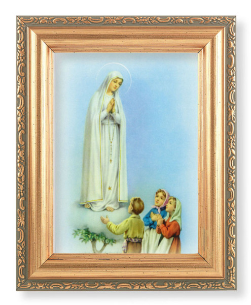 Our Lady of Fatima 4x5.5 Print Under Glass - Full Color