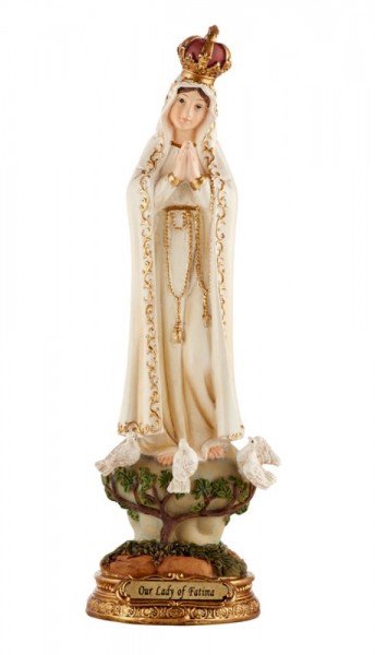 Our Lady of Fatima 8 Inches High Statue - Full Color
