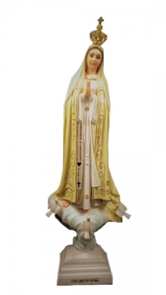 Our Lady of Fatima Statue Hand-Painted 20 Inches - Full Color