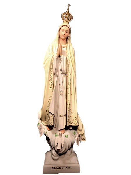 Our Lady of Fatima Statue Hand-Painted 45 Inches - Full Color