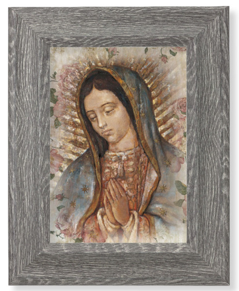 Our Lady of Guadalupe 7x9 Gray Oak Frame - Gray