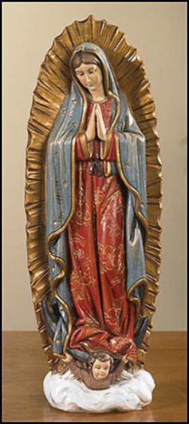 Our Lady of Guadalupe 9 Inch High Statue - Full Color