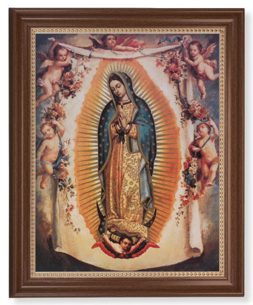 Our Lady of Guadalupe with Angels 11x14 Framed Print Artboard - #127 Frame